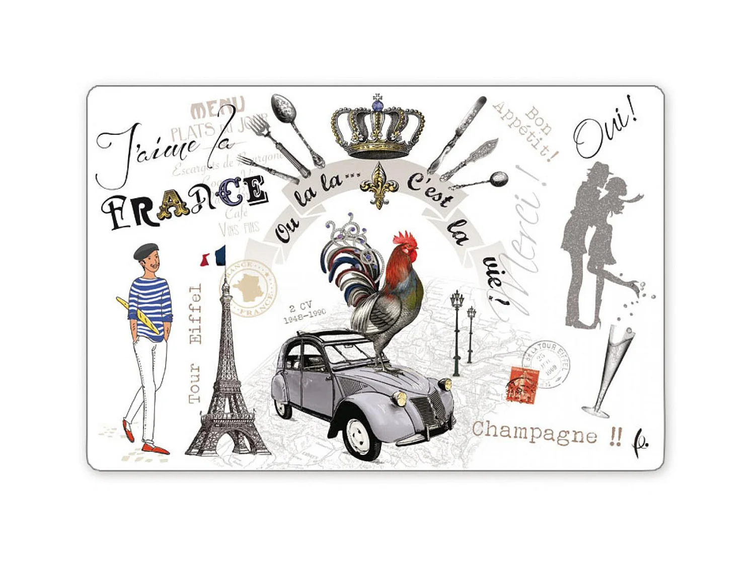 Set de table France Panorama assortis 30 x 45 cm Winkler