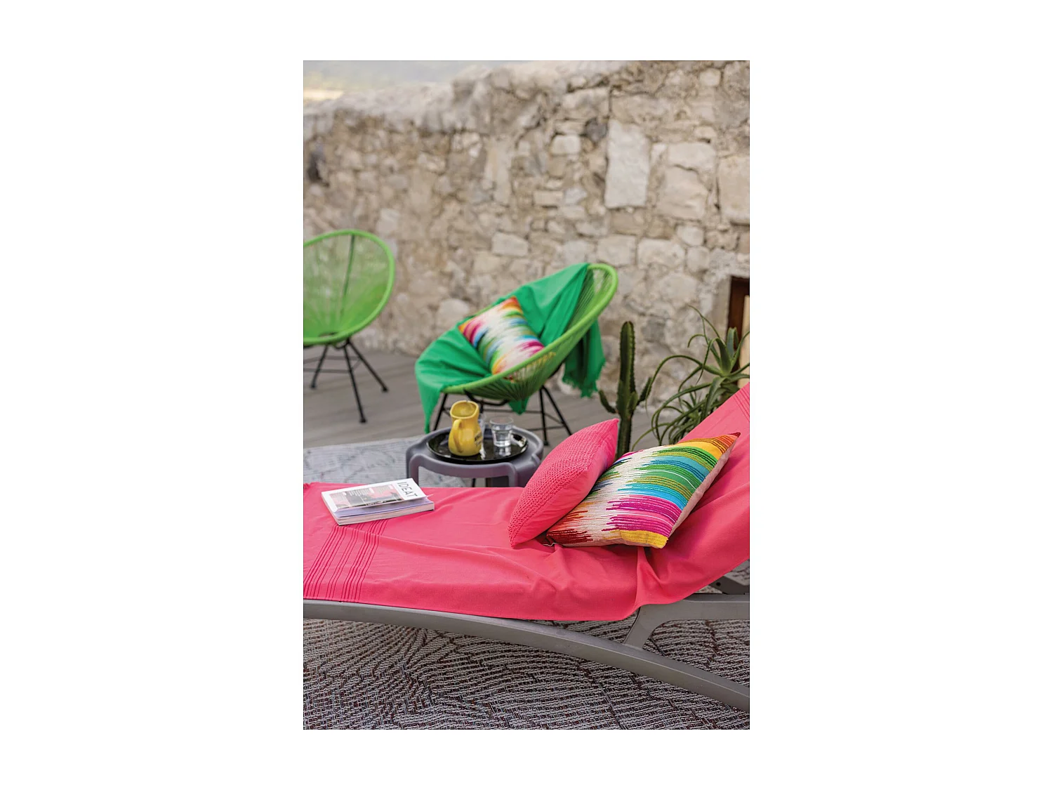 Drap hammam Cancun malabar 90 x 180 cm Vivaraise