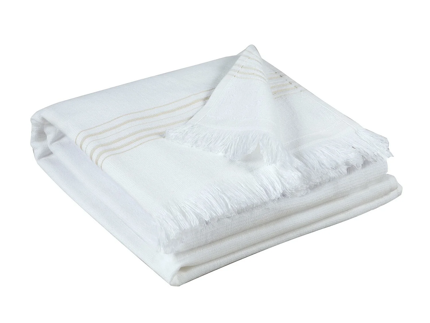 Drap hammam Cancun neige 90 x 180 cm Vivaraise