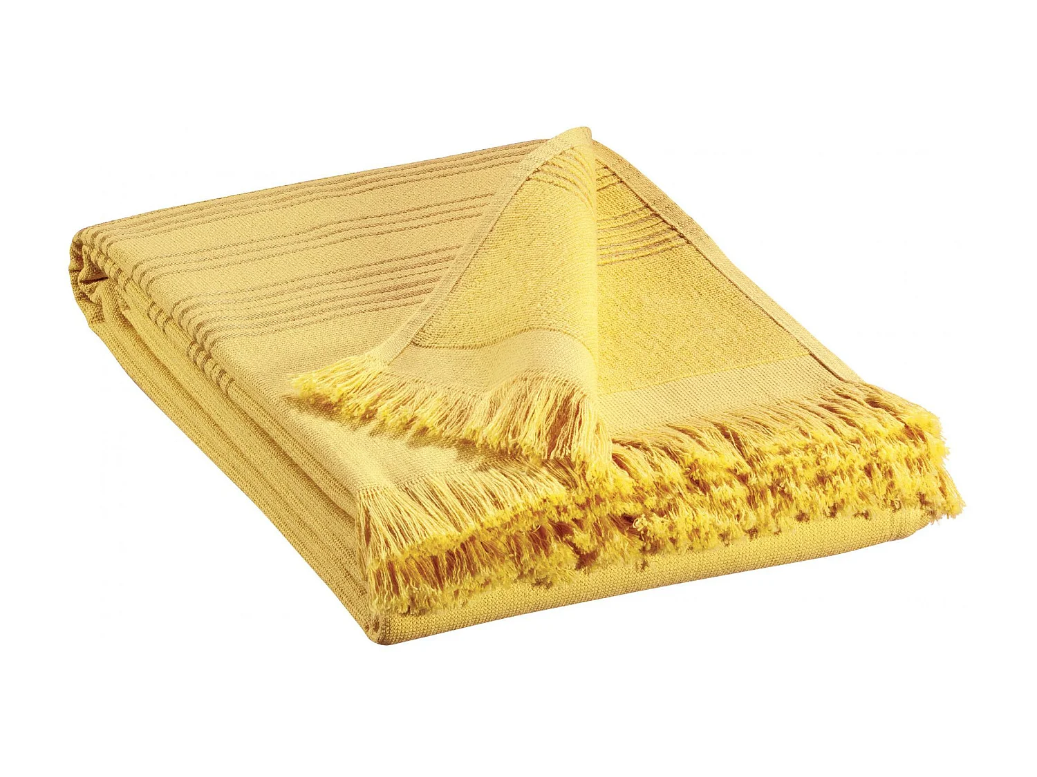Drap hammam Cancun curry 90 x 180 cm Vivaraise