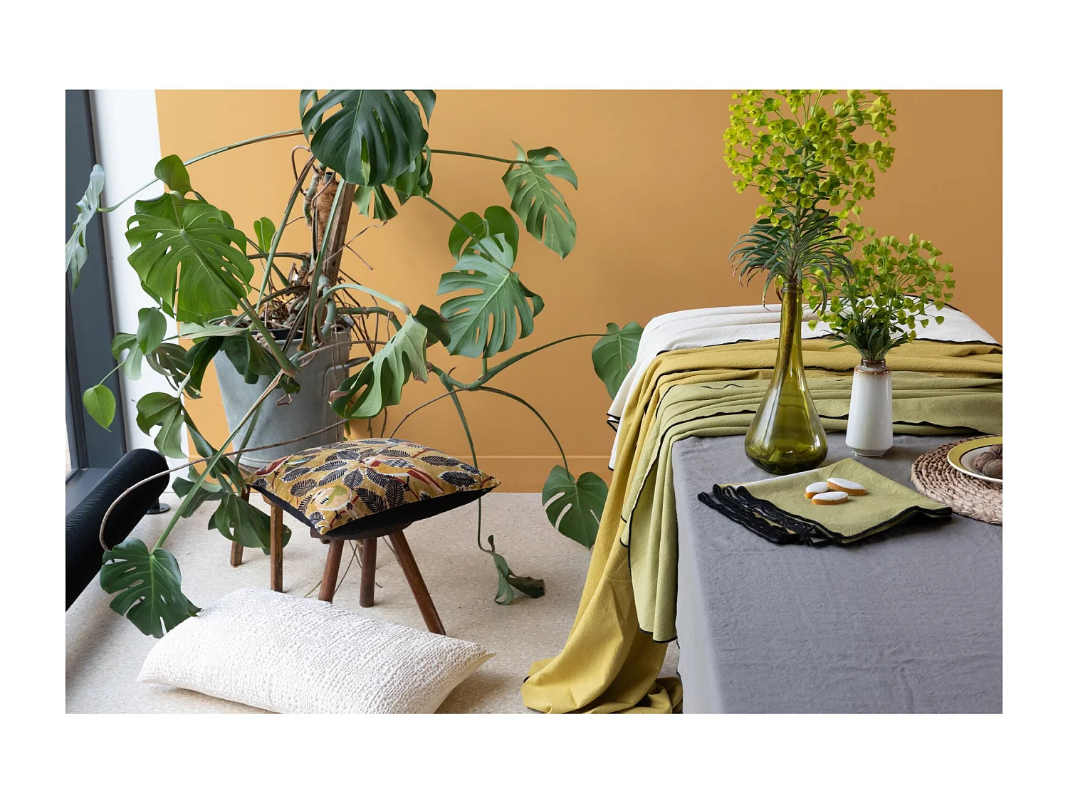 Nappe recyclée Grace ficelle 140 x 140 cm Winkler