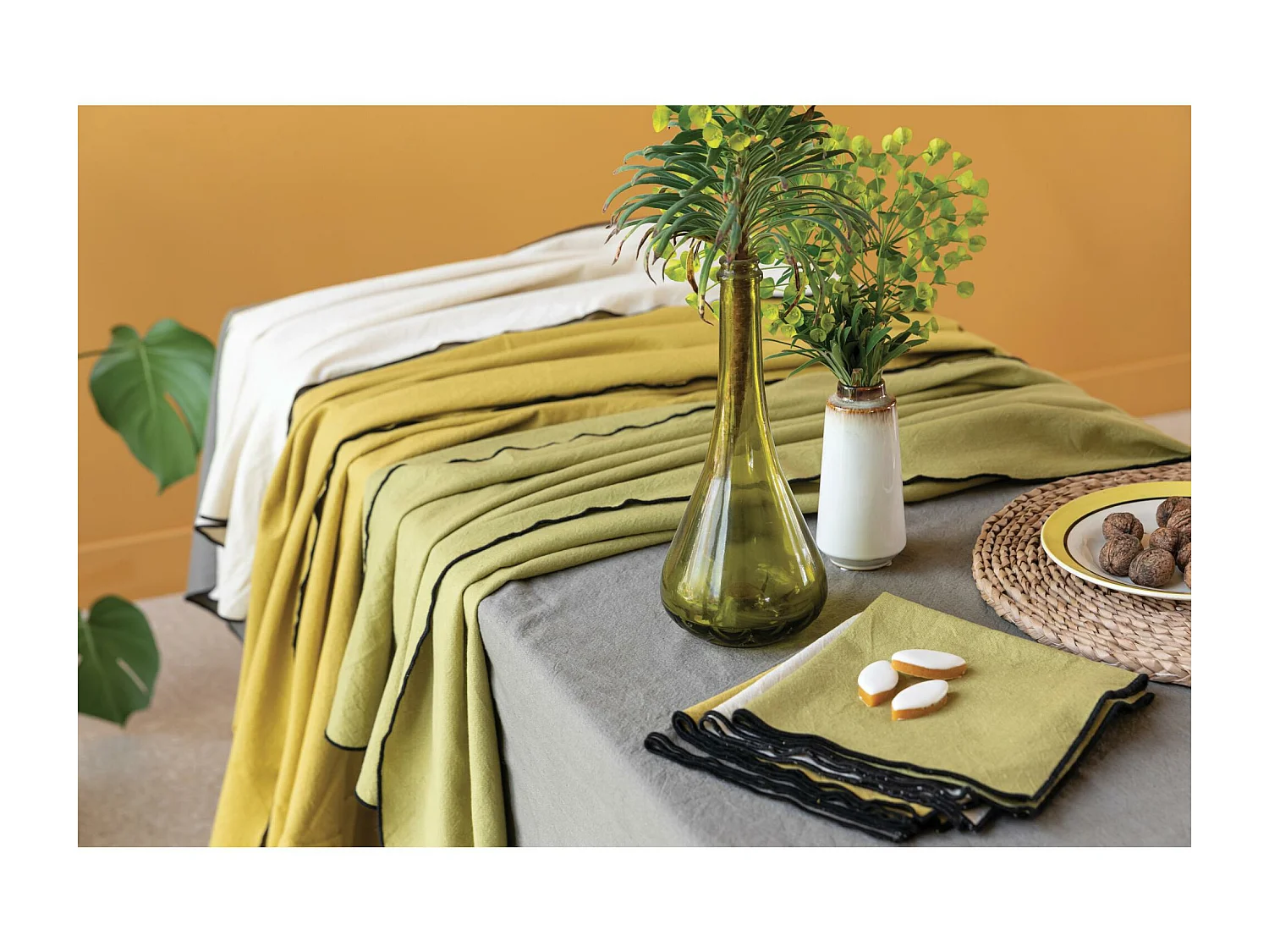 Toalha de mesa reciclada Grace Âmbar 140 x 250 cm