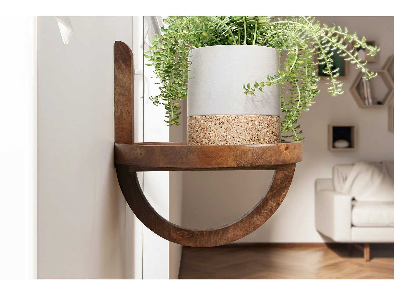 Étagère Murale Bois Massif 30x33x30 cm Étagère Suspendue Flottante