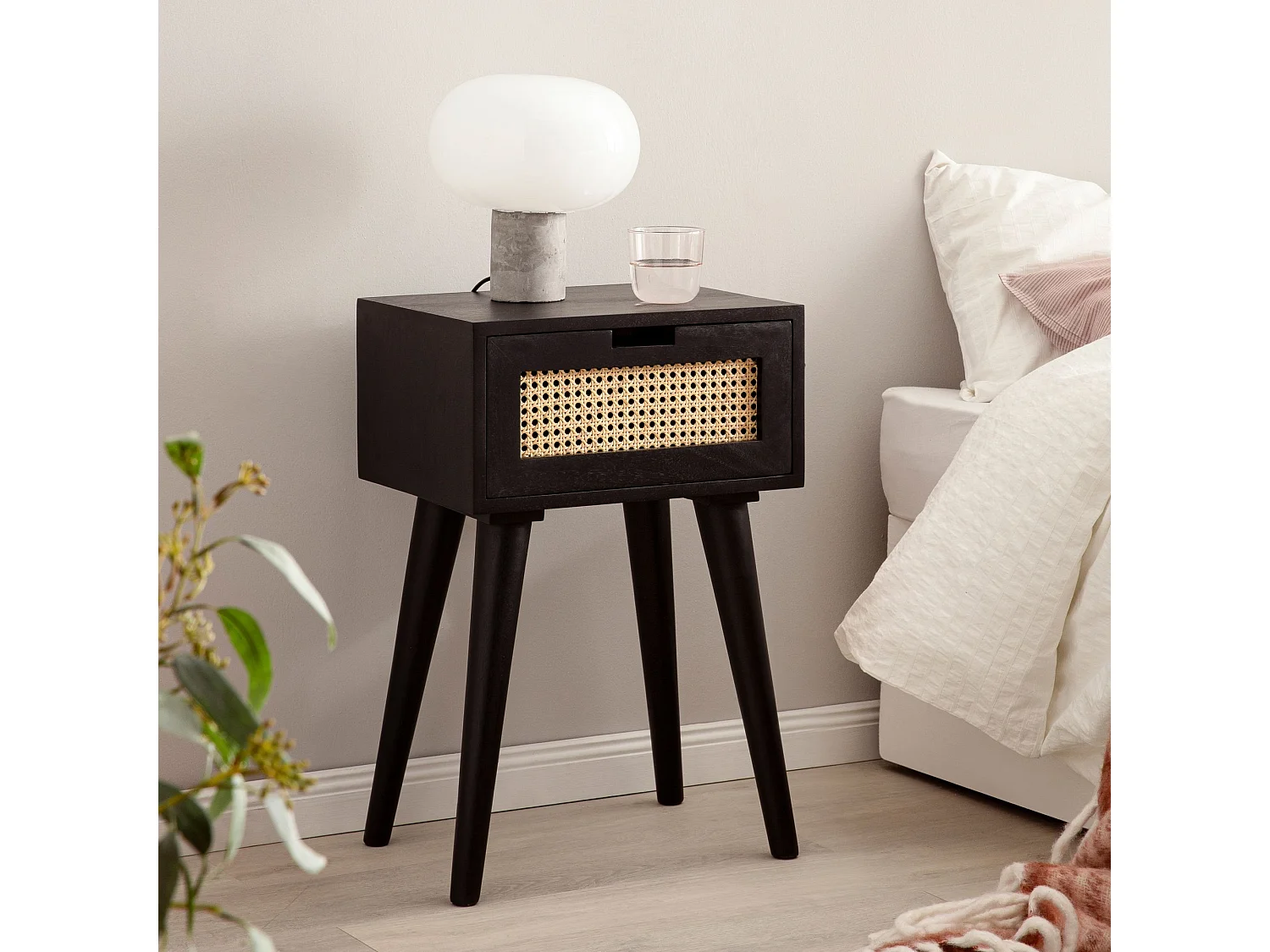 Table de Chevet Bois Massif 40x60x30 cm Table de Nuit d'appoint Haute