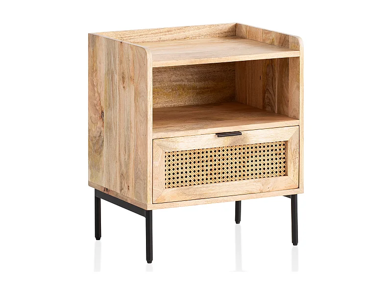 Table de Chevet Bois Massif 50x60x40 cm Table de Nuit d'appoint Haute