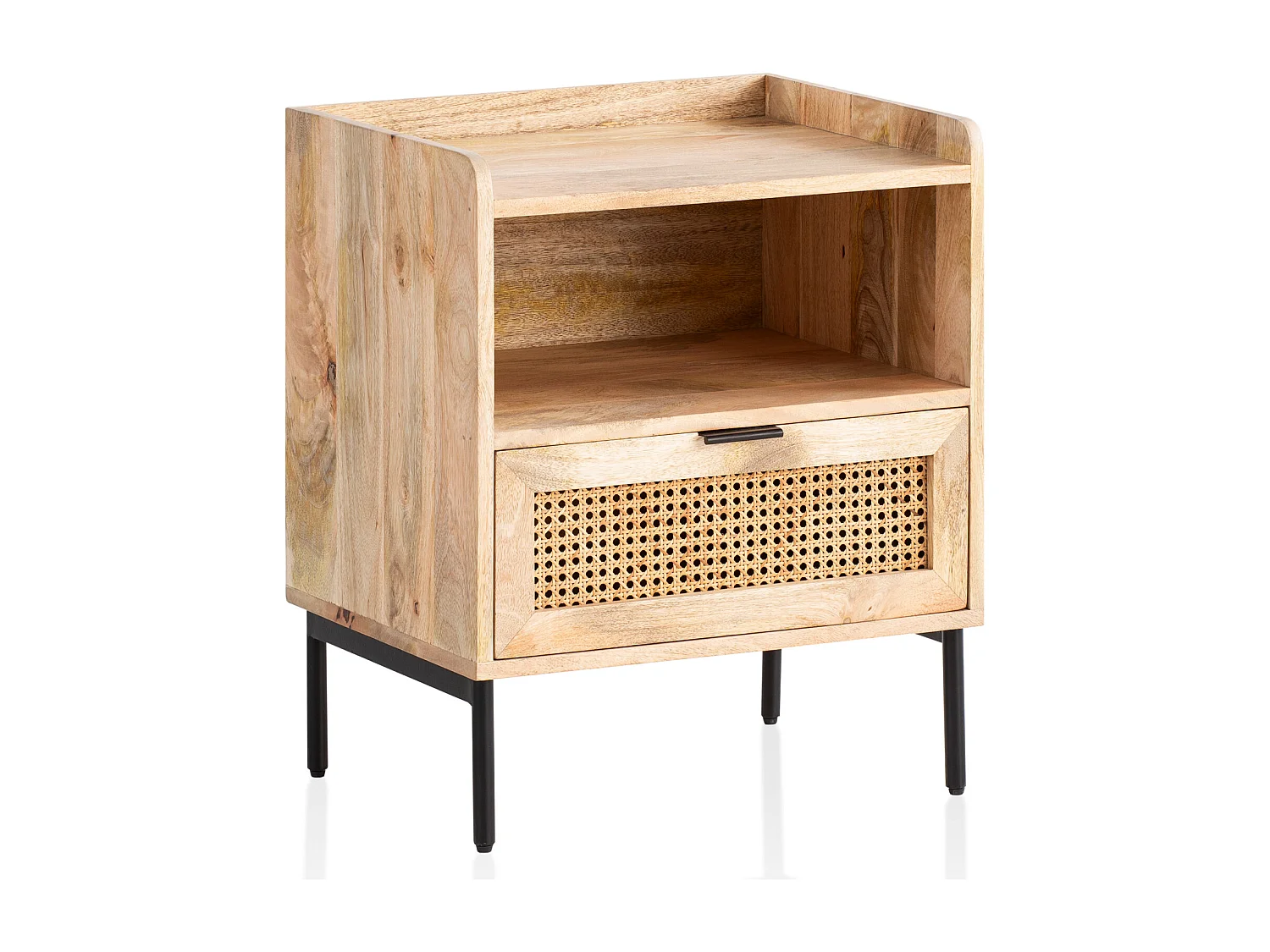 Table de Chevet Bois Massif 50x60x40 cm Table de Nuit d'appoint Haute