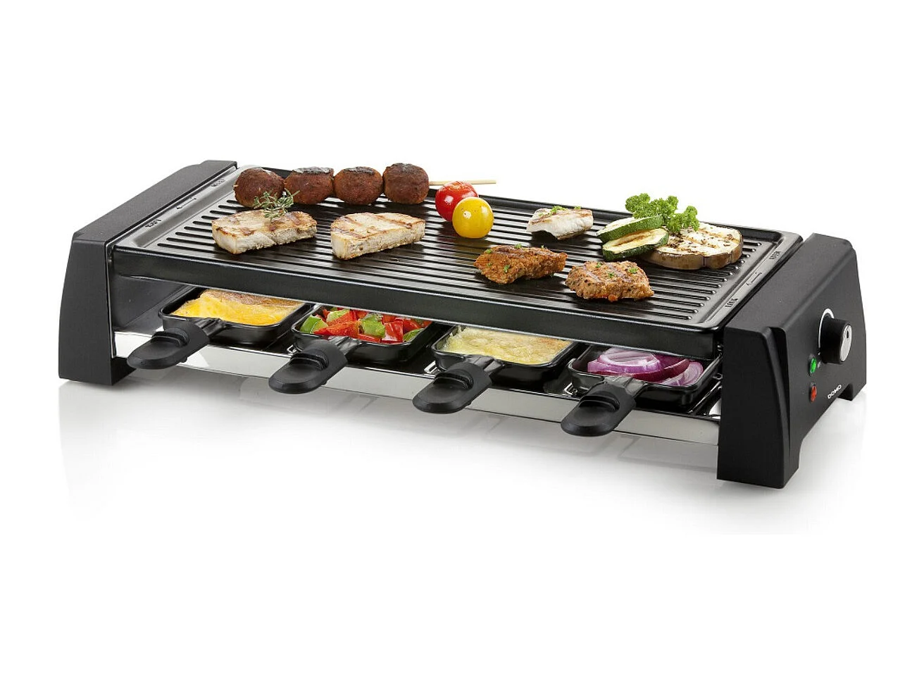 Raclettegerät für 8 Personen – Schwarz