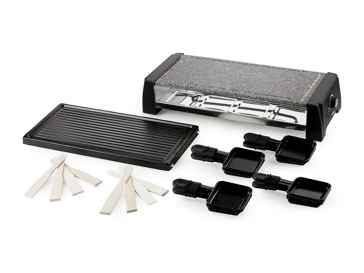 Raclettegerät für 8 Personen – Schwarz