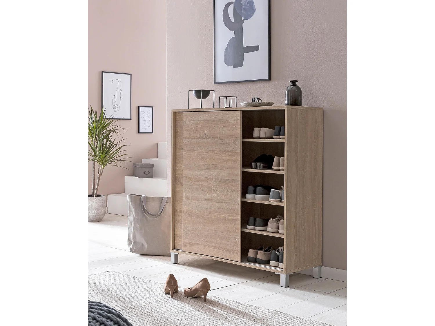 Schuhschrank SV51780 Holz 20 Paar Schuhe Schuhregal Schuhkommode Groß