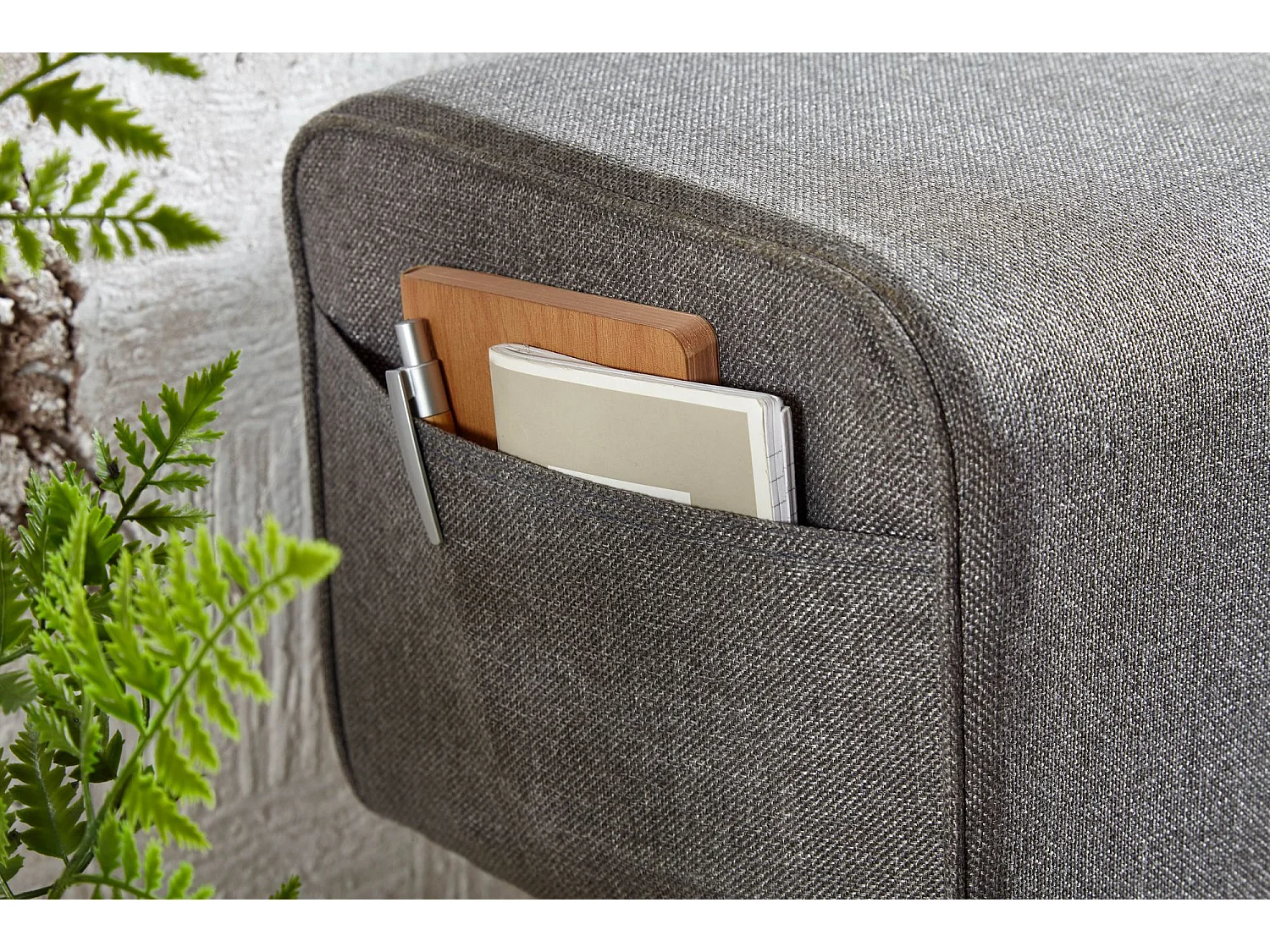 Sitzbank Turnbock Stoff 120 cm Grau Springbock Stauraum Turnhocker Bank