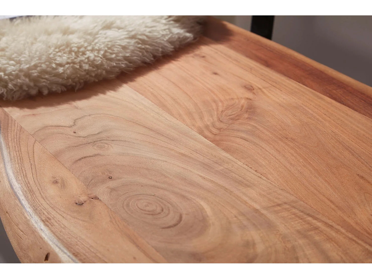 Esszimmerbank TREE 180cm Essbank mit Lehne Baumkante Sitzbank Bank Holz