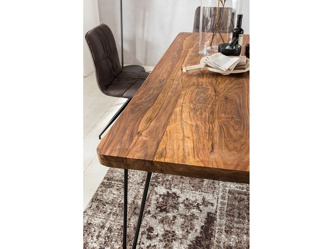 Massivholz Sheesham Esstisch 160x80x76 cm Küchentisch Massiv Tisch