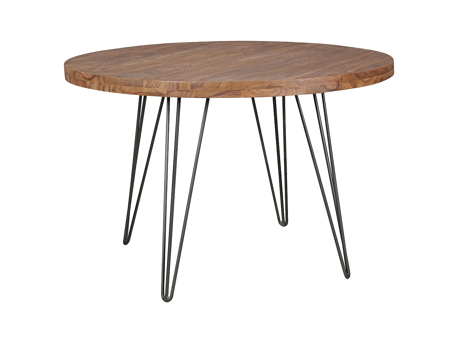 Table de Salle à Manger Cuisine 120 cm Bois Massif Petite Moderne Ronde