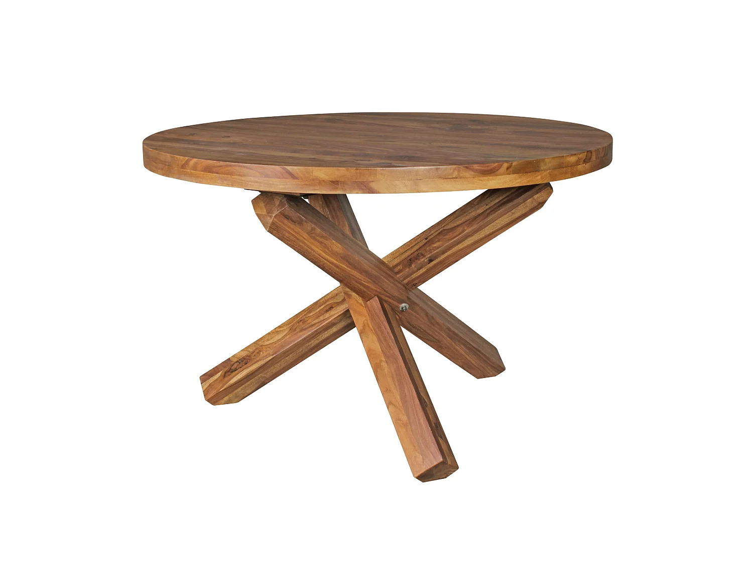 Table de Salle à Manger Cuisine 120 cm Bois Massif Petite Ronde Moderne