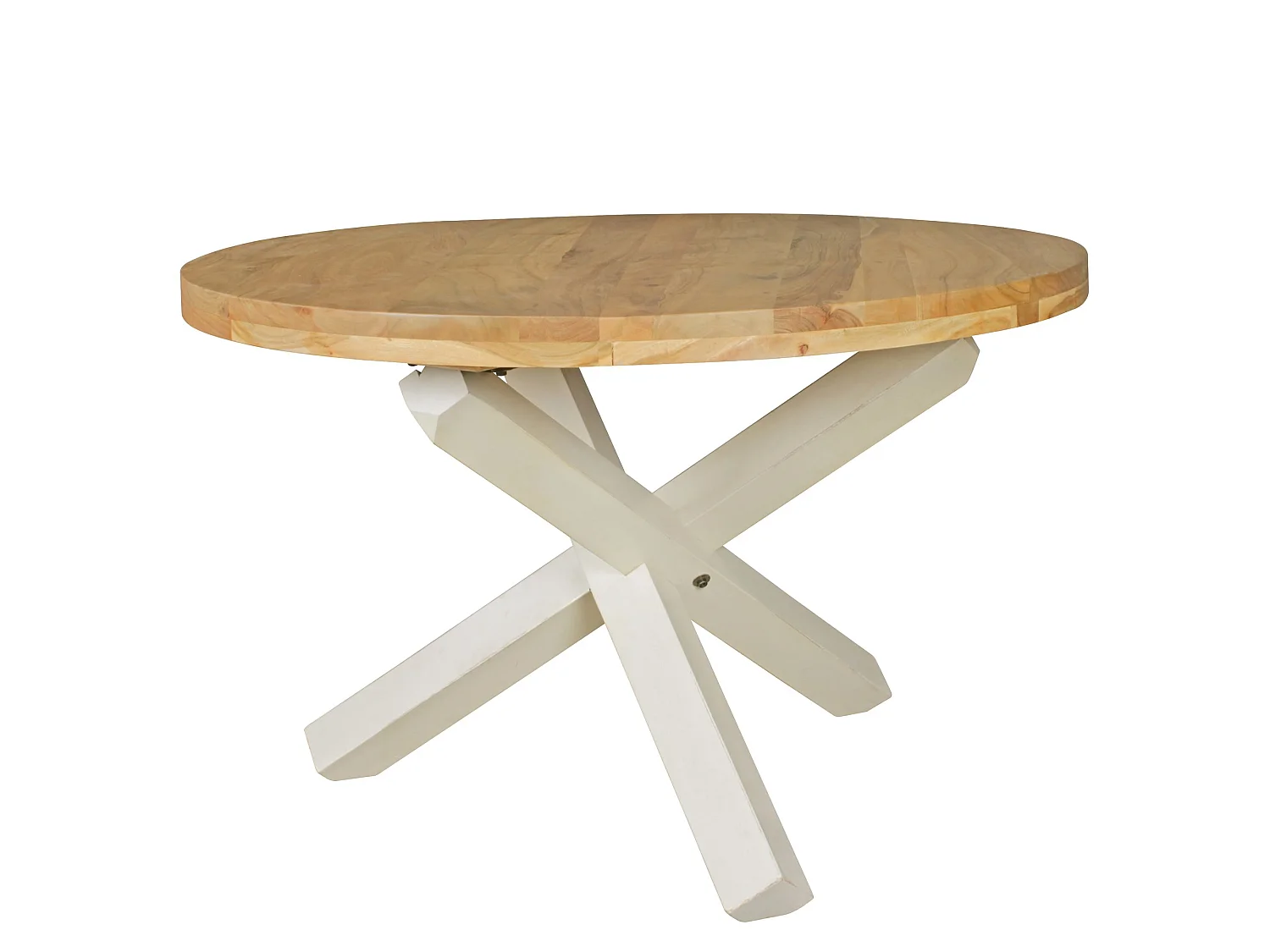 Table de Salle à Manger Cuisine 120 cm Bois Massif Petite Ronde Moderne