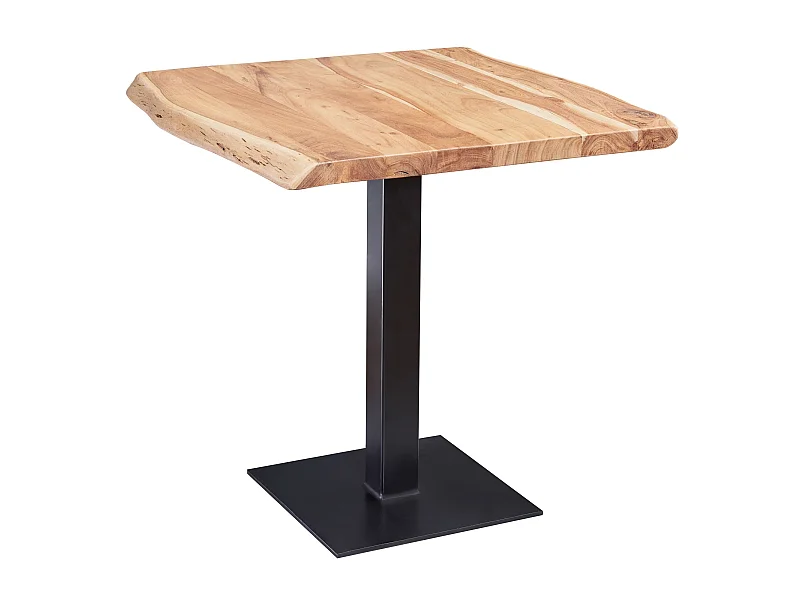 Baumkante Esszimmertisch Akazie Massiv 80 x 75 cm Esstisch Küchentisch