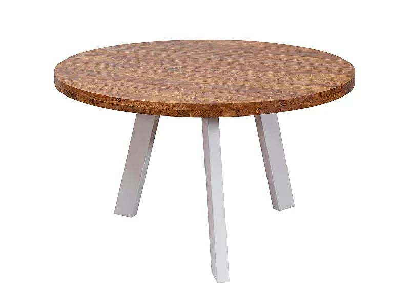 Esszimmertisch Ø 130 cm Sheesham Holztisch Massiv Küchentisch Tisch