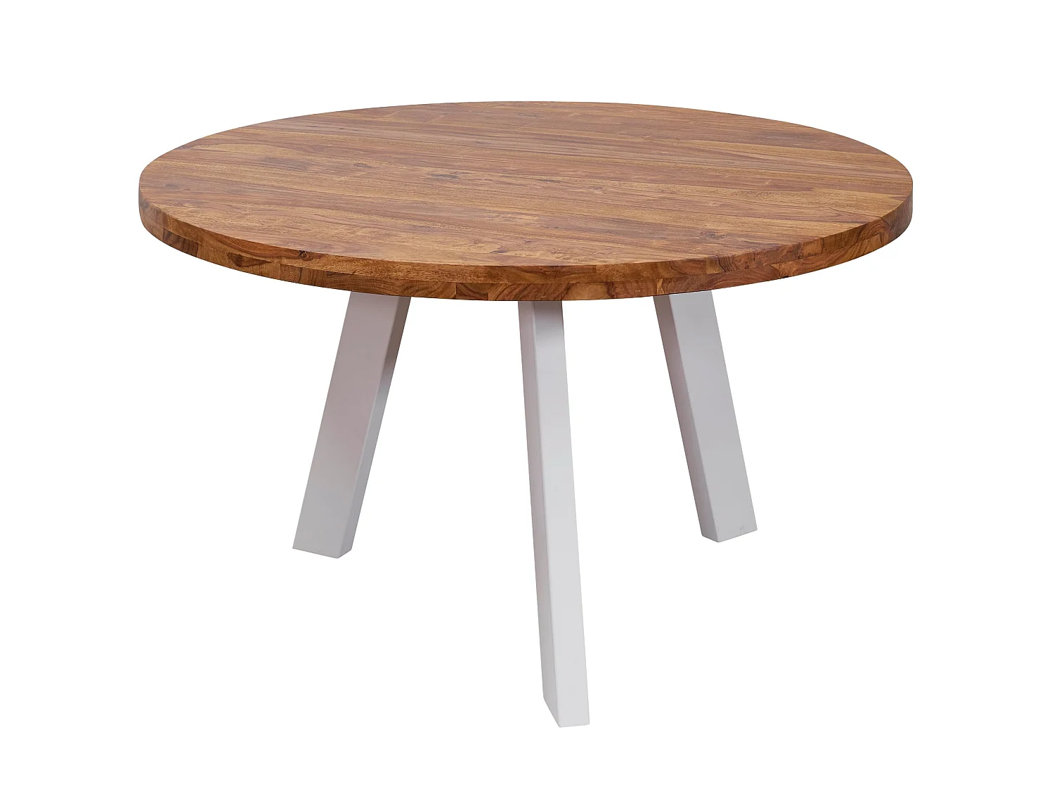 Esszimmertisch Ø 130 cm Sheesham Holztisch Massiv Küchentisch Tisch