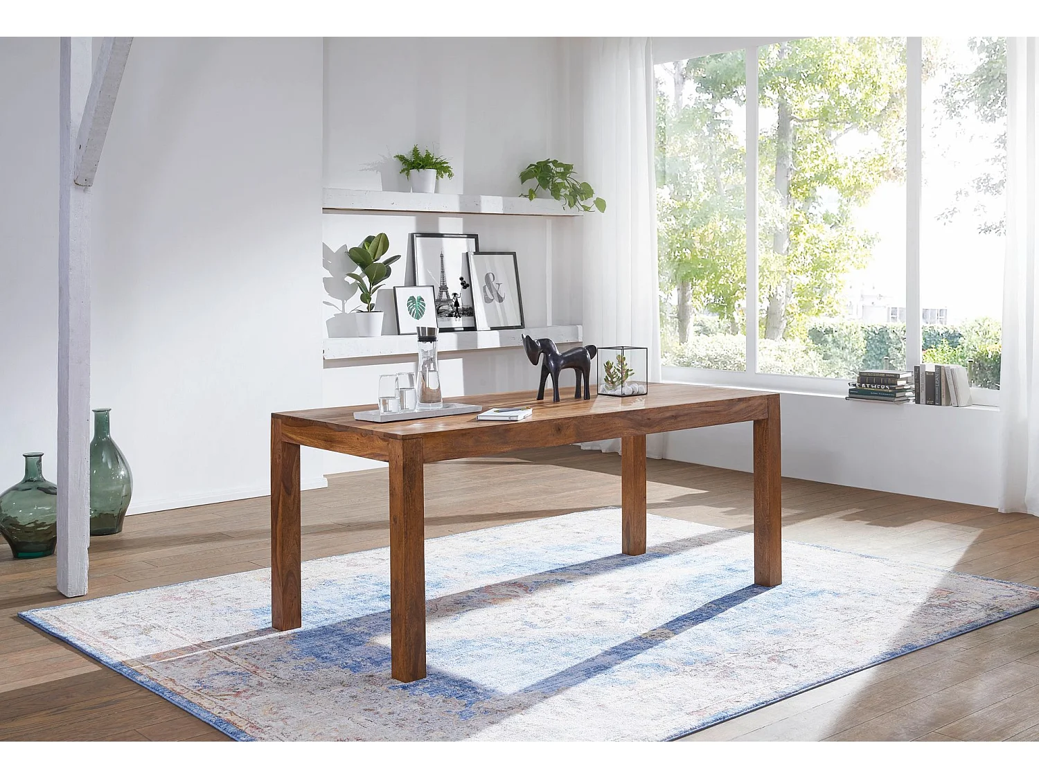 Esstisch MUMBAI Massiv 140 x 80 cm Massivholz Küchentisch Esszimmer Tisch