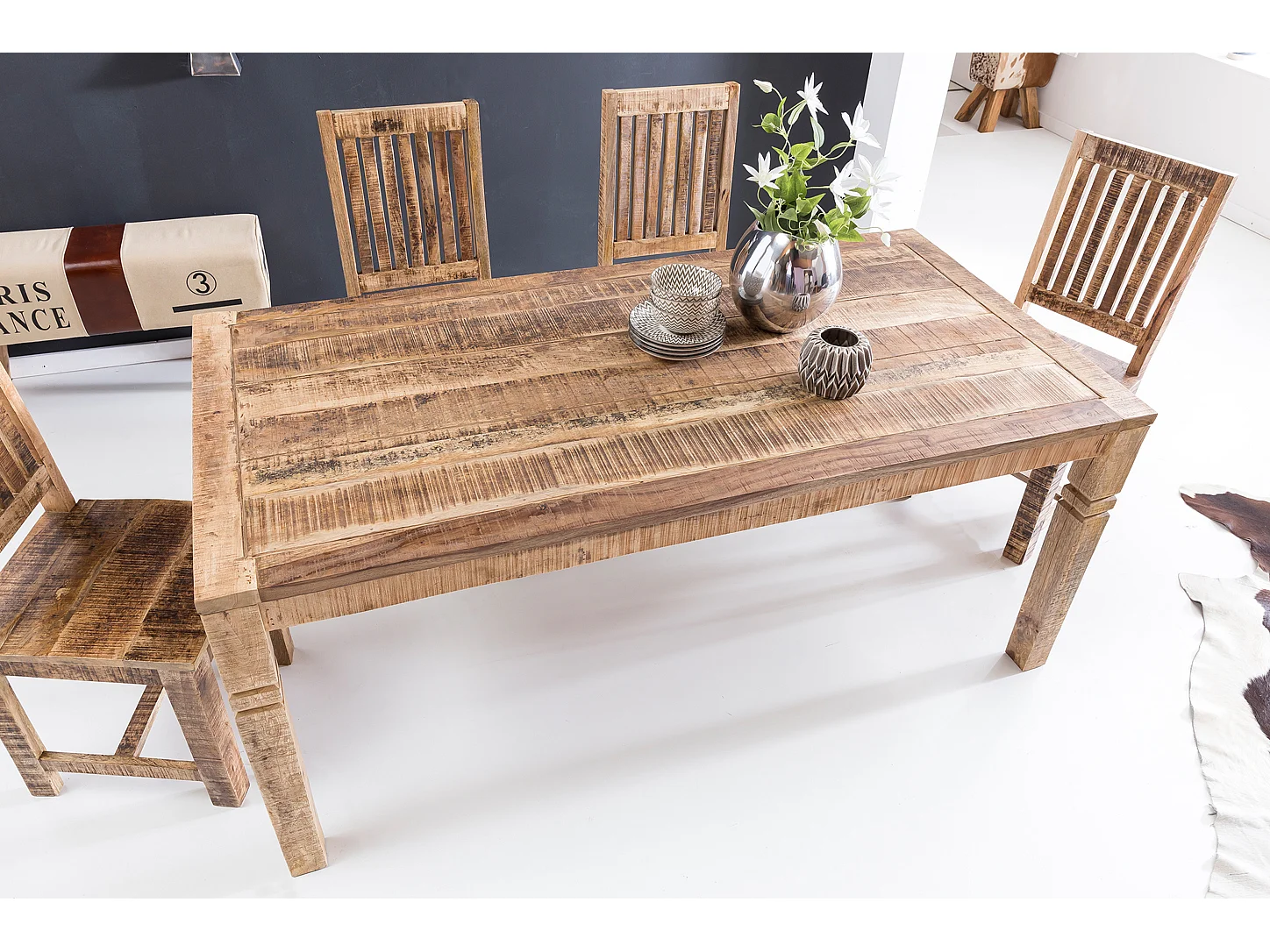 Esstisch 120 x 70cm Esszimmertisch Massiv Holz Tisch Küchentisch