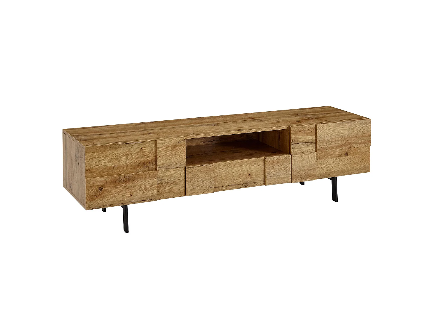 TV Schrank  Lowboard 160x46x43 cm Holz Fernsehkommode Fernsehschrank