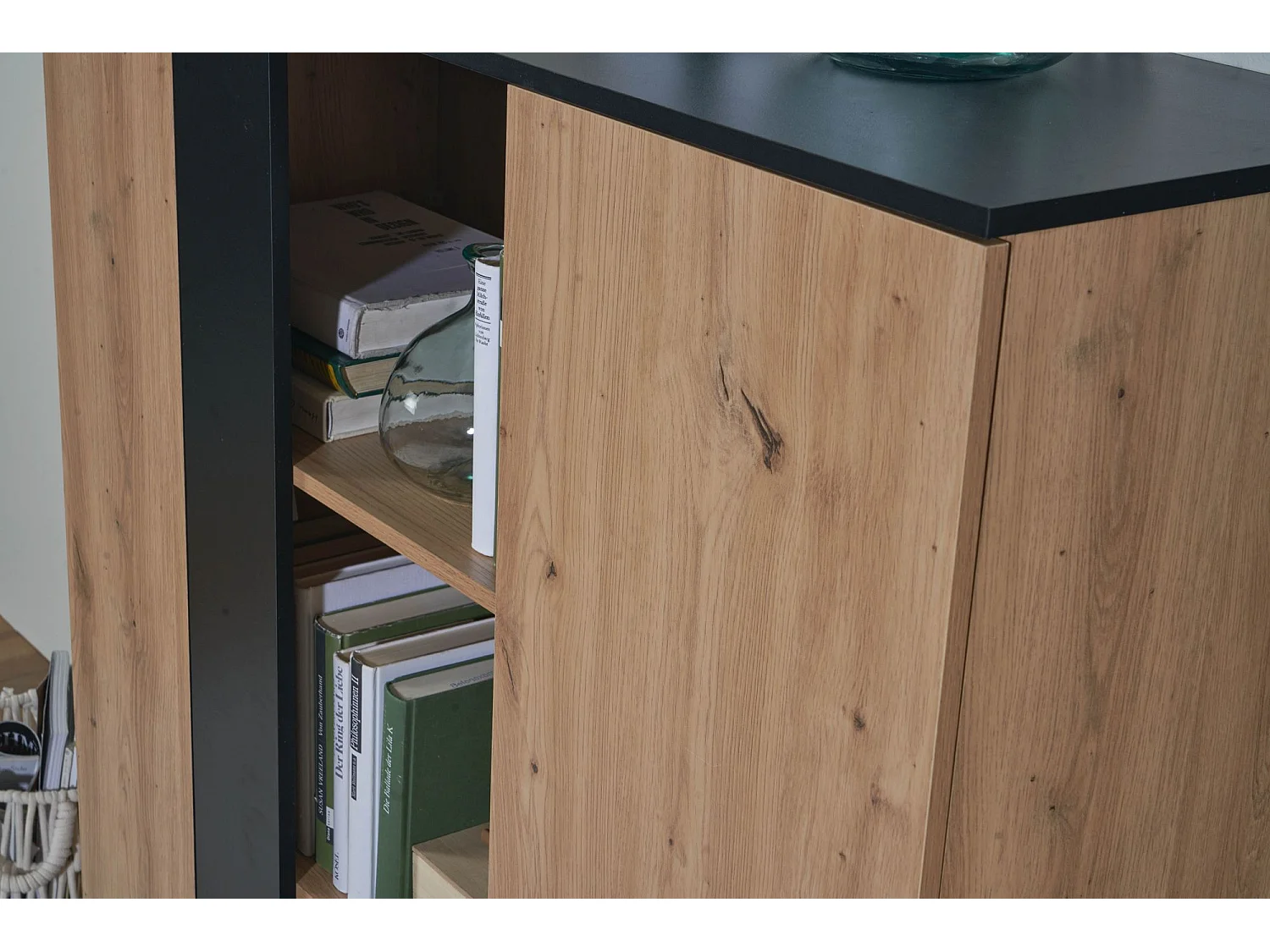 Highboard Sideboard 110x125x40 cm MDF Eiche Dekor Kommode Anrichte