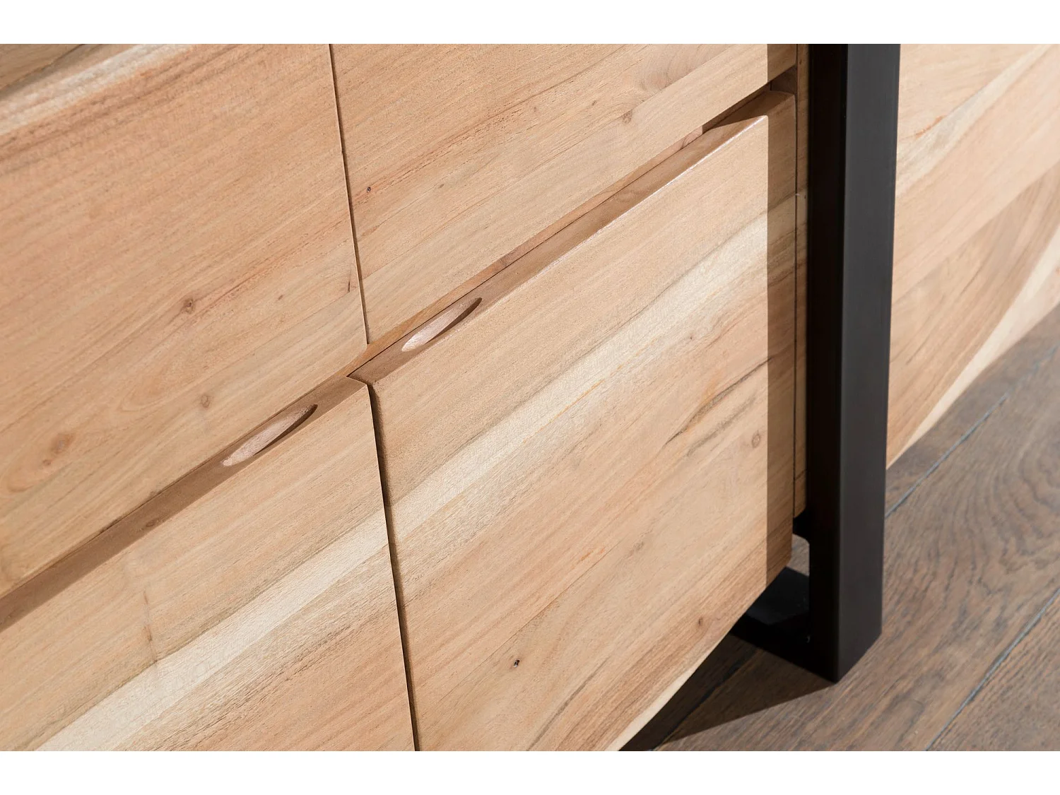 Sideboard Akazie Baumkante Kommode Massiv Holz 175 cm Highboard Anrichte