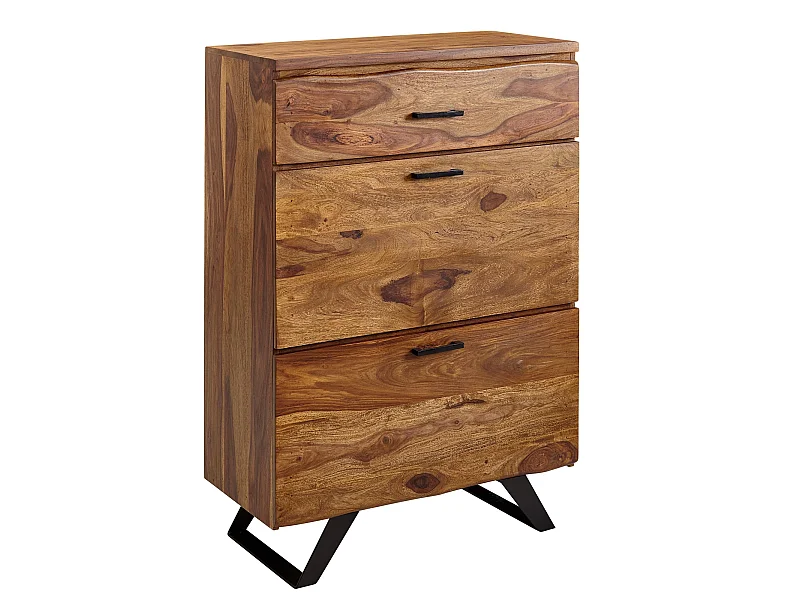 Kommode Highboard 80x120x41,5 cm Holz Massiv Anrichte Schubladenkommode