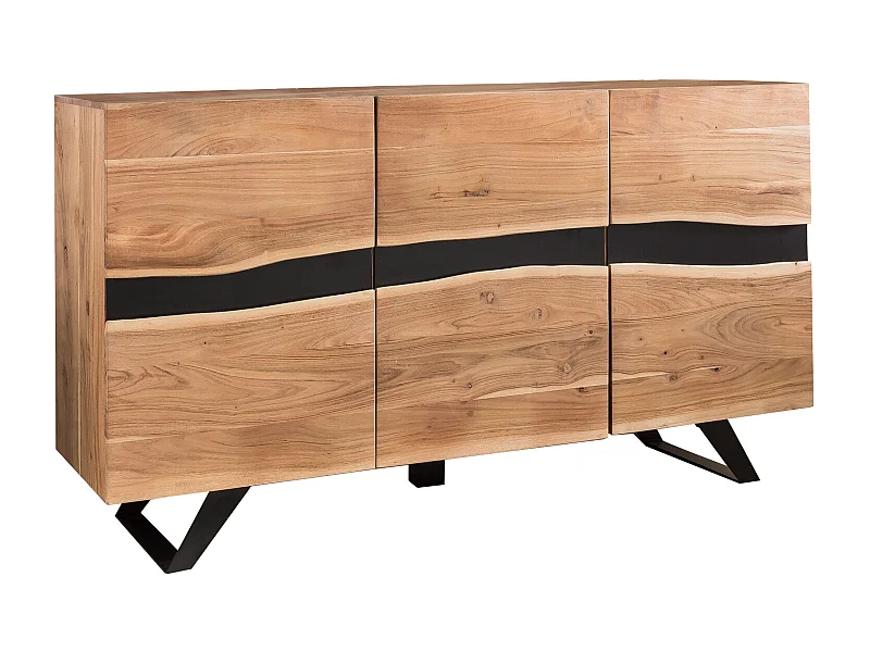 Sideboard Massivholz Akazie 150 cm Anrichte Highboard Kommode Schrank