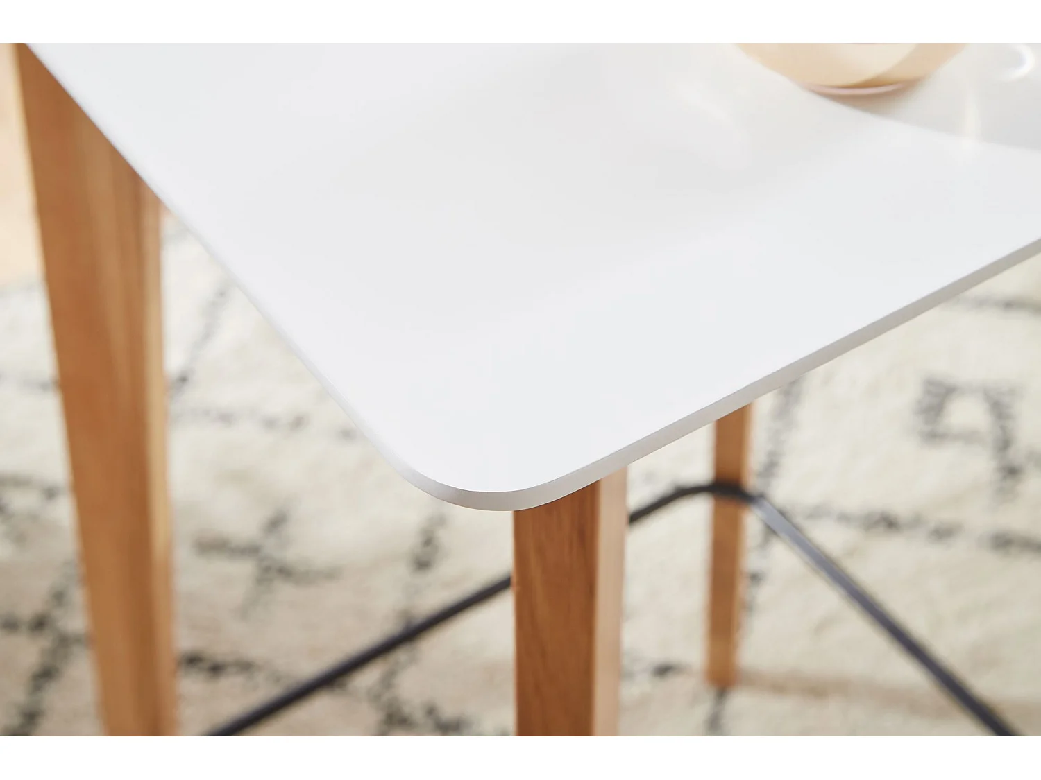 Stehtisch 60x110x60cm Weiß Bartisch Skandinavisch Eiche Tisch Partytisch