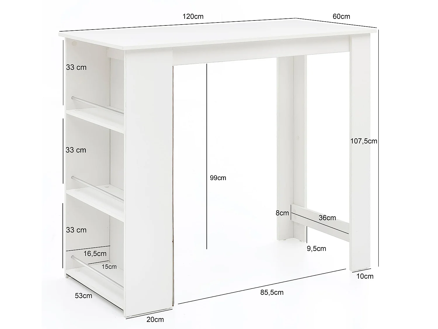 Bartisch Stehtisch Bartresen Tisch Bistrotisch Tresen Bar Tresentisch