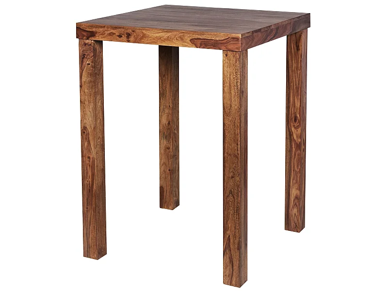 Bartisch Massivholz Sheesham 80x80x110cm Stehtisch Bistrotisch Tisch