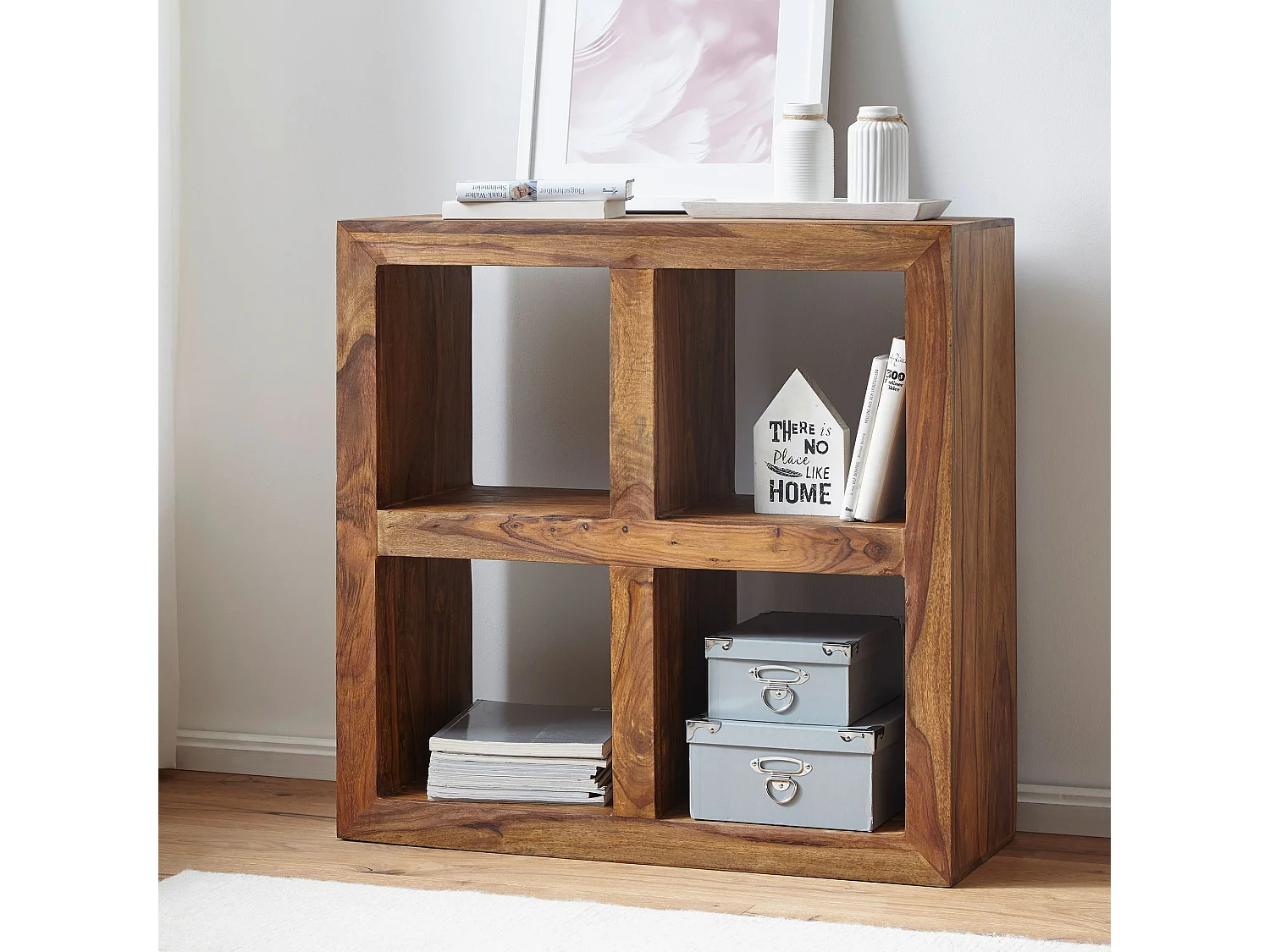 Standregal Massivholz 82cm Holzregal Naturprodukt Beistelltisch Landhaus