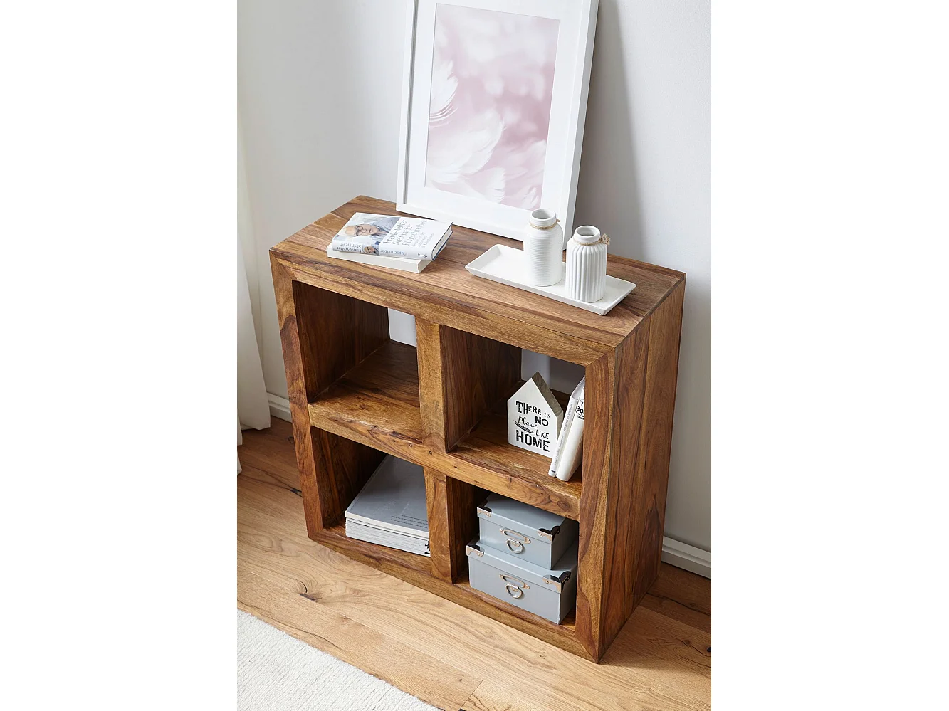 Standregal Massivholz 82cm Holzregal Naturprodukt Beistelltisch Landhaus