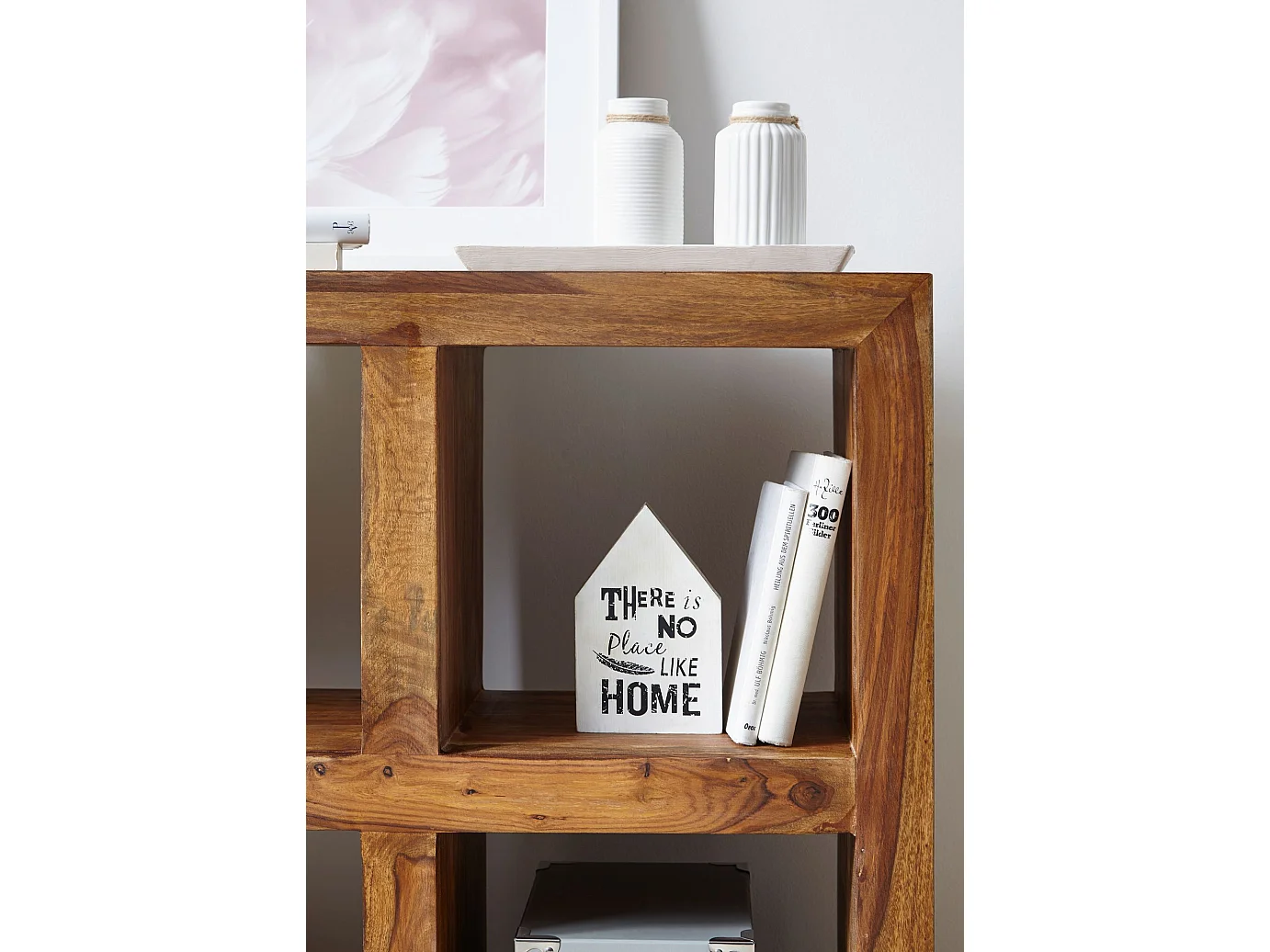 Standregal Massivholz 82cm Holzregal Naturprodukt Beistelltisch Landhaus