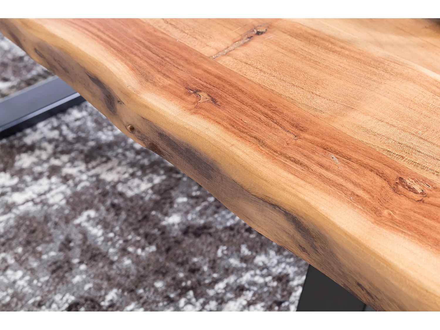 Couchtisch GAYA Massivholz Akazie 115 x 60 cm Baumstamm Wohnzimmertisch