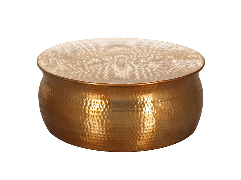 Couchtisch Wohnzimmertisch Sofatisch rund Hammerschlag Loungetisch