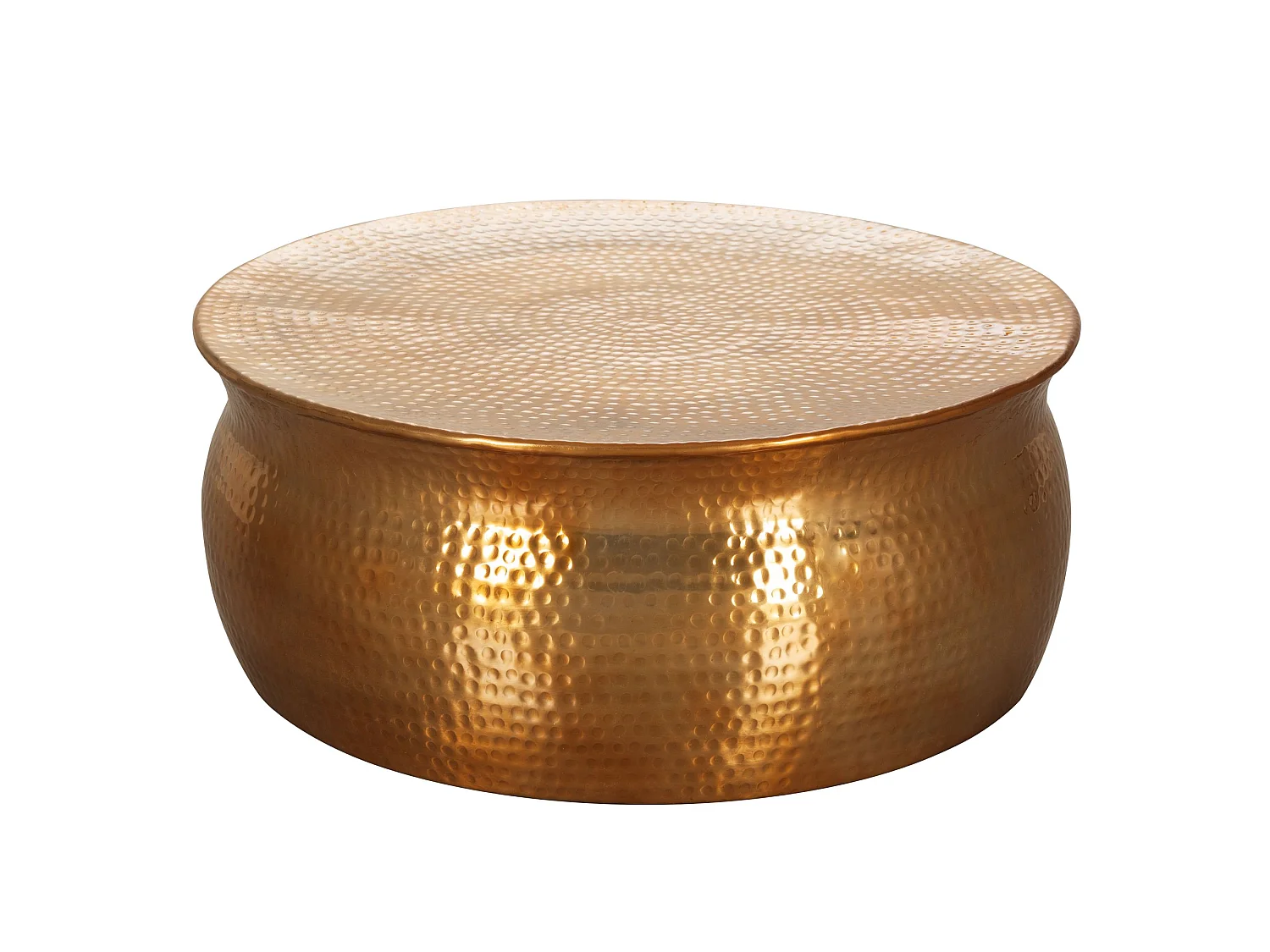 Couchtisch Wohnzimmertisch Sofatisch rund Hammerschlag Loungetisch