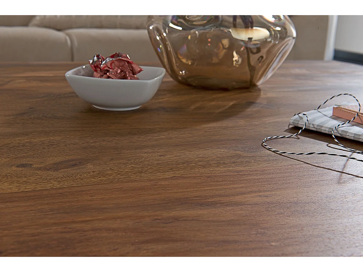 Massiver Couchtisch PATAN 90 x 90 cm Wohnzimmertisch Holz Tisch Massiv Ablage