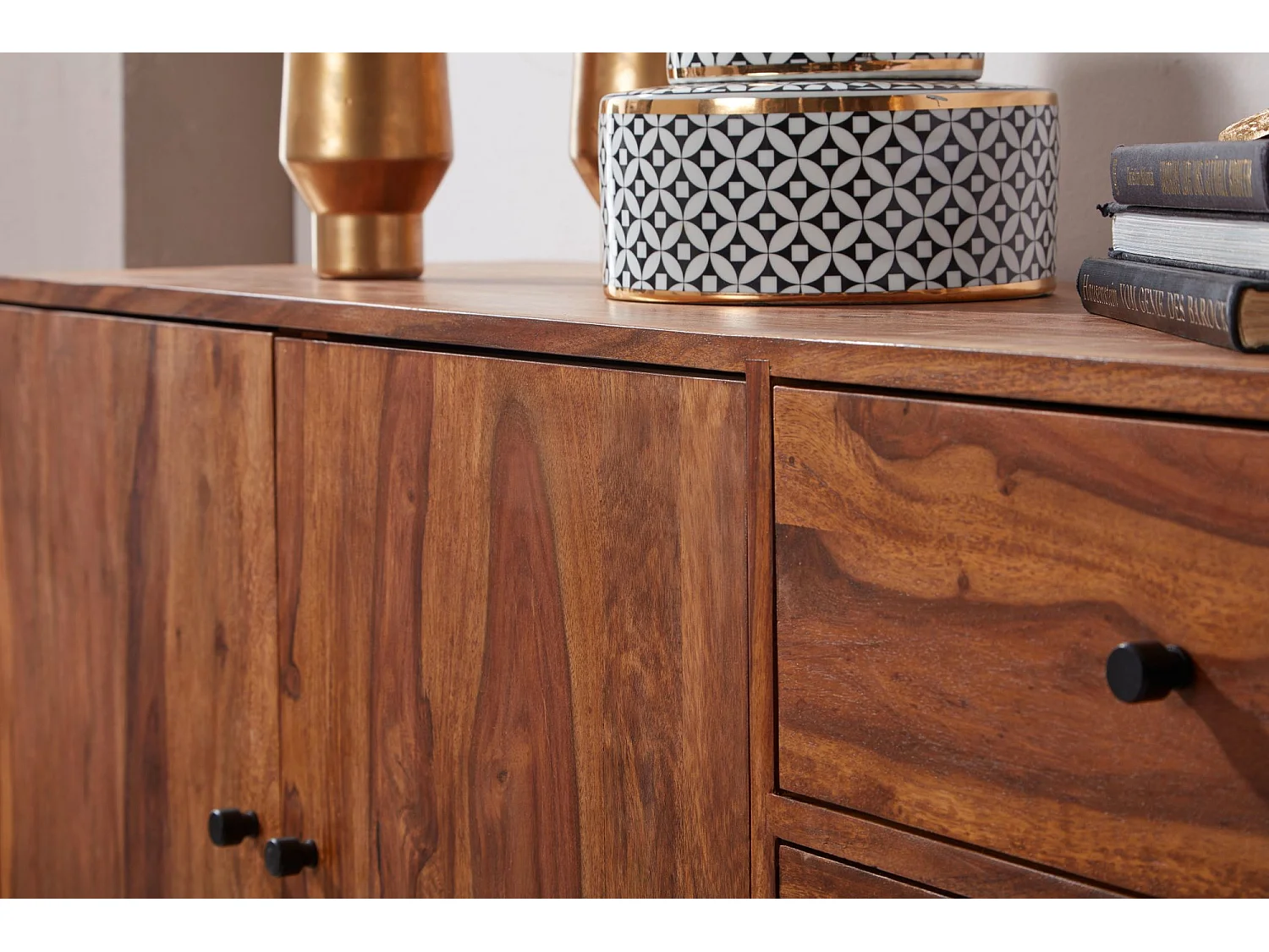 Sideboard Landhaus Sheesham Kommode Holz Massiv Anrichte Standschrank