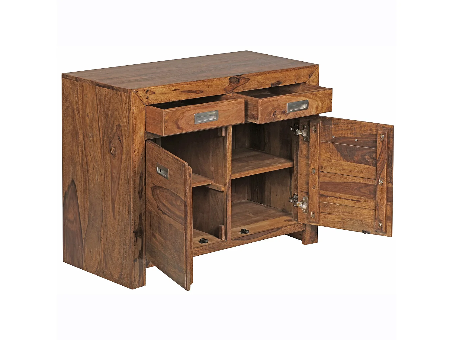 Sideboard Sheesham Kommode 90 x 40 x 70 cm Massiv Holz Anrichte Türen