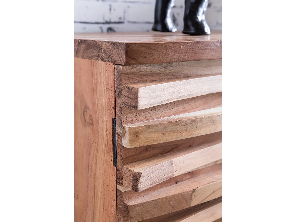 Sideboard Akazie 160 cm Massivholz Anrichte Landhaus Kommode Schrank Baumkante