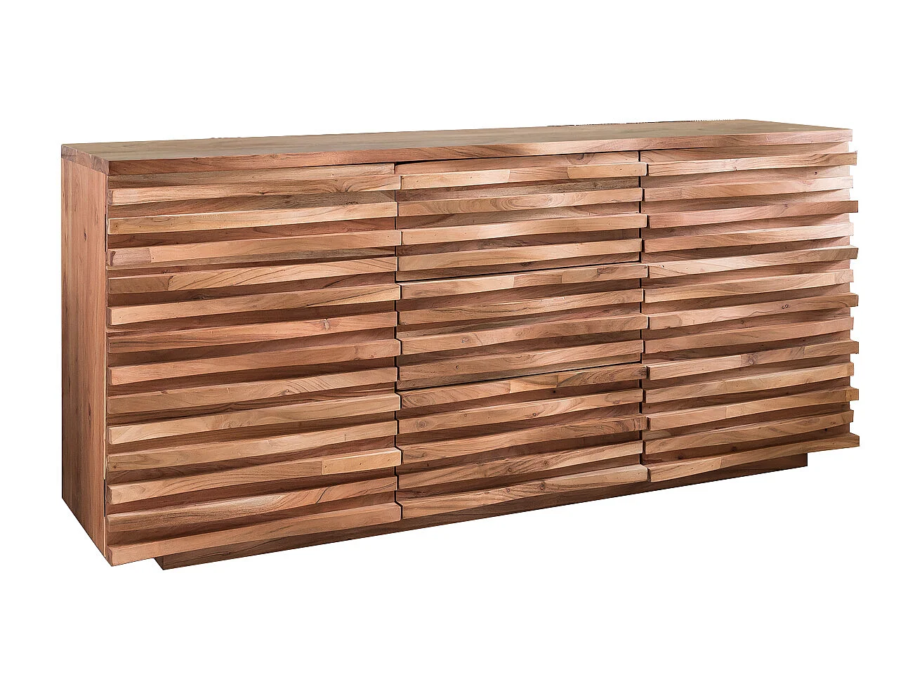 Sideboard Akazie 160 cm Massivholz Anrichte Landhaus Kommode Schrank Baumkante