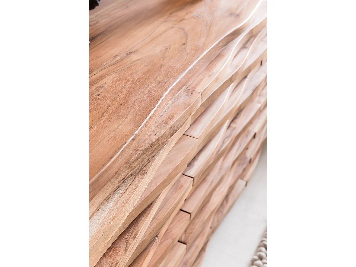 Sideboard Akazie 160 cm Massivholz Anrichte Landhaus Kommode Schrank Baumkante