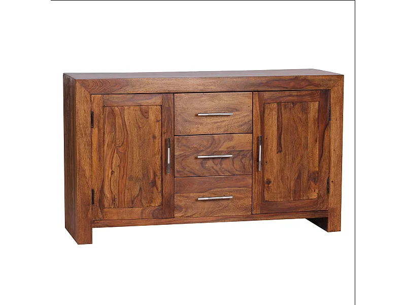 Sheesham Massiv Sideboard 118,5 x 40 cm Massivholz Kommode Anrichte Neu