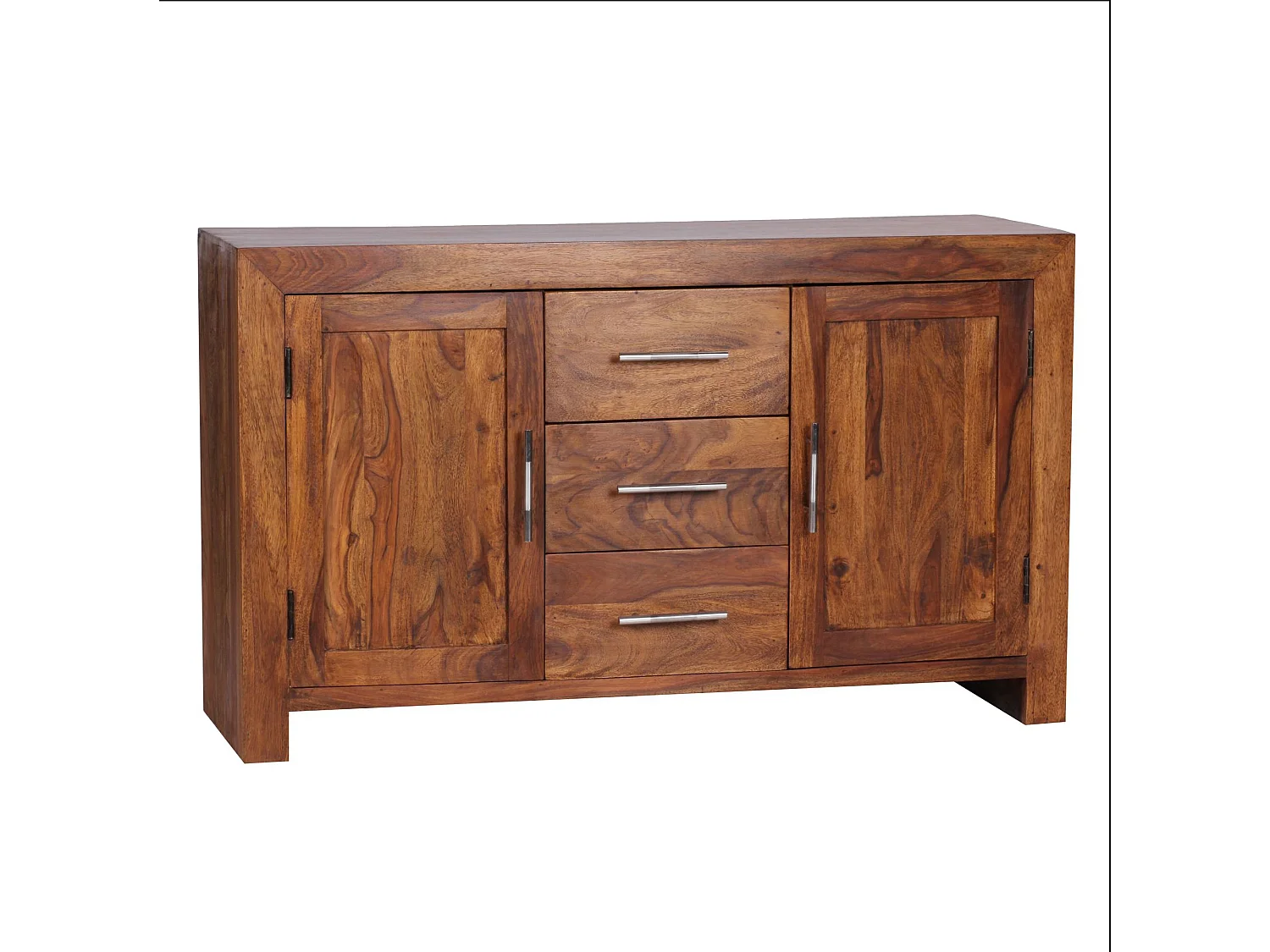 Sheesham Massiv Sideboard 118,5 x 40 cm Massivholz Kommode Anrichte Neu