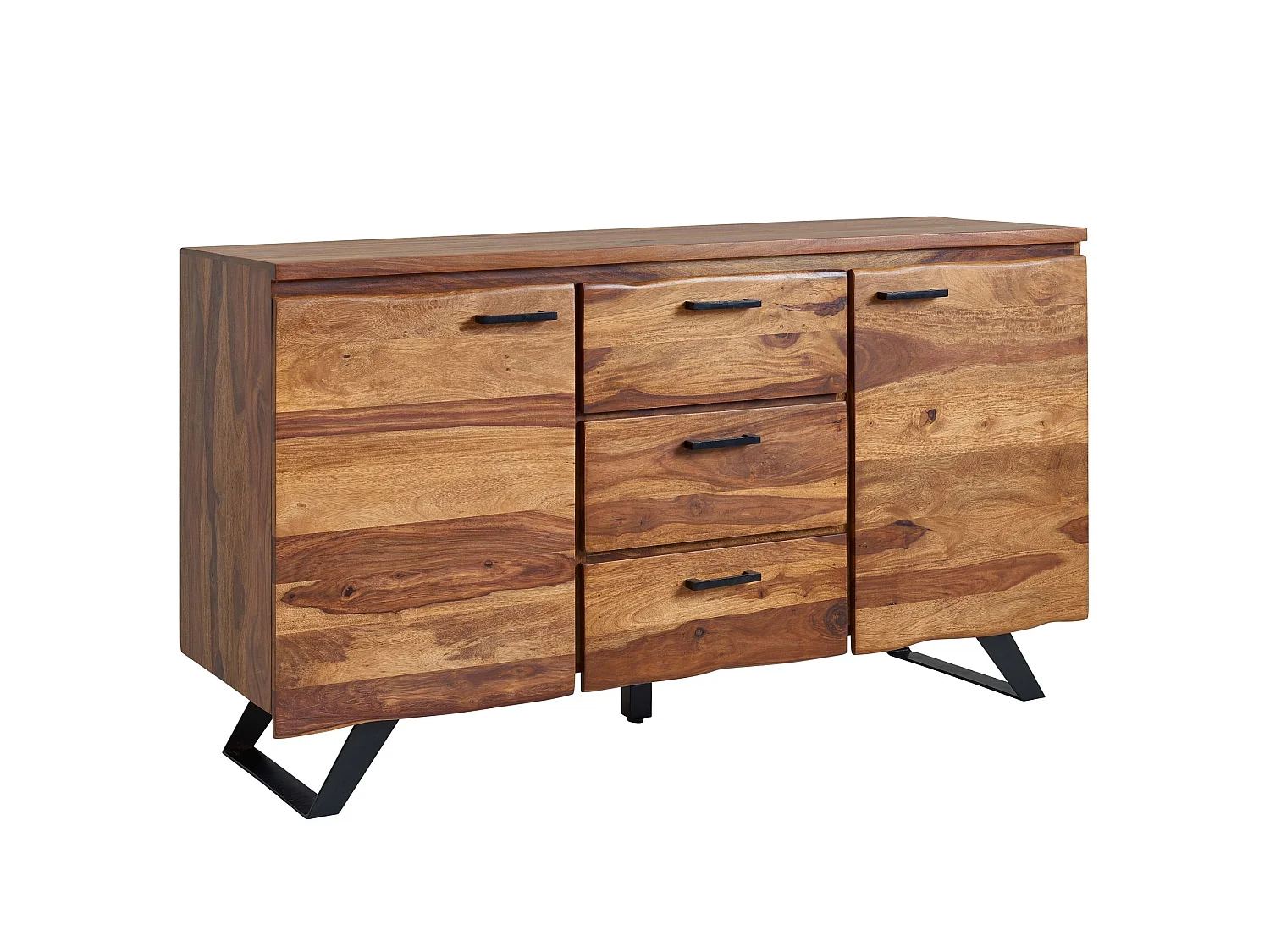 Sideboard  Kommode 145x82x45 cm Holz Massiv Anrichte Modern Schubladen