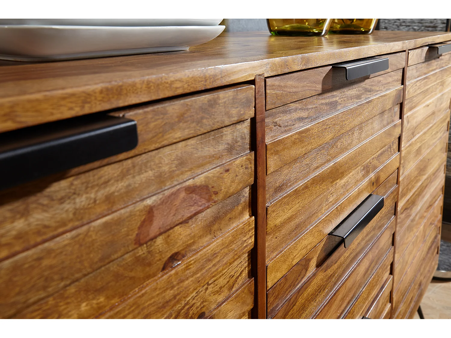 Sideboard 160 cm Kommode Türen & Schubladen Anrichte Massivholz Schrank