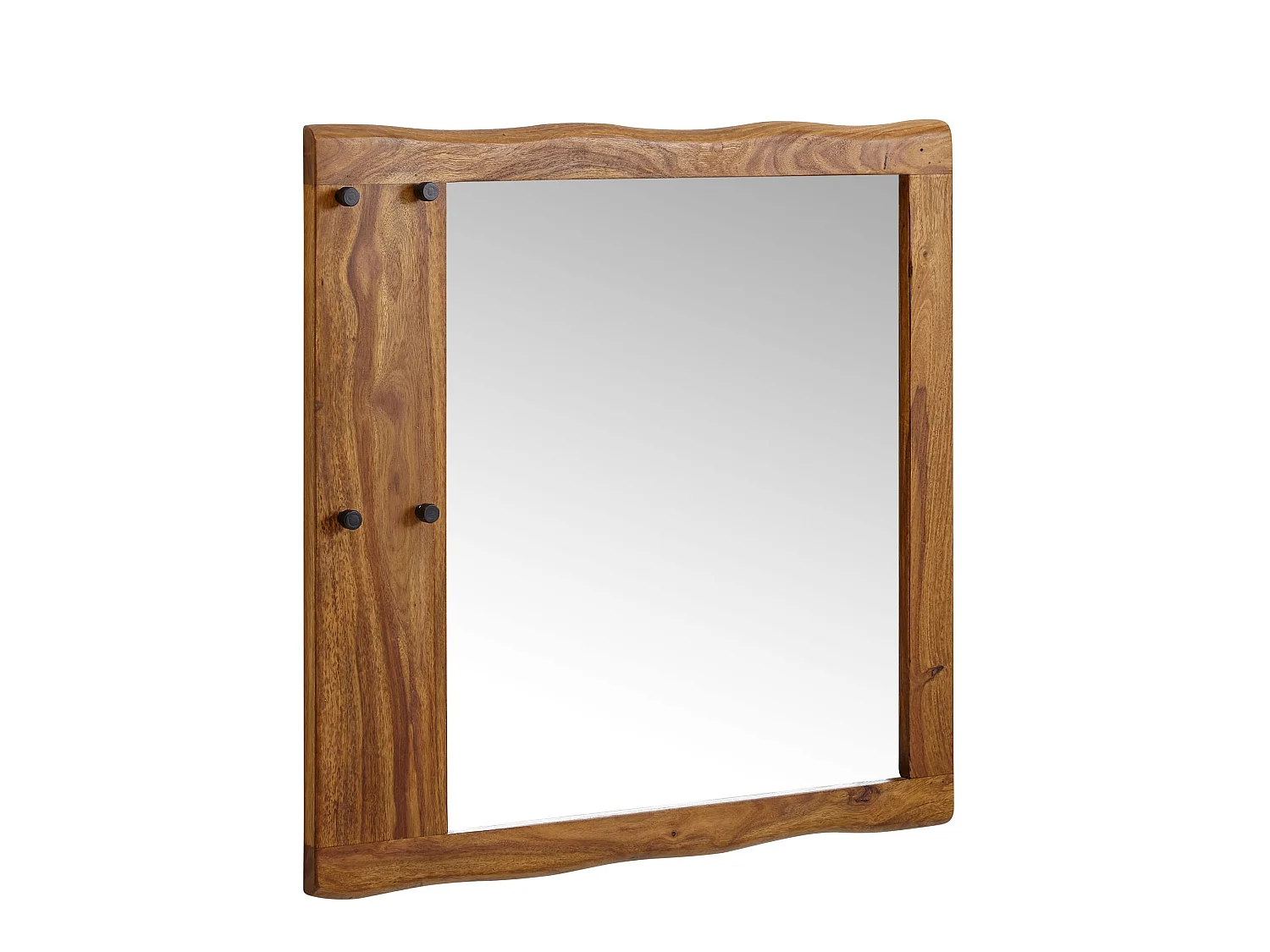 Wandspiegel Flurspiegel Holz Massiv 80x80x3 cm Spiegel Flur Diele Groß