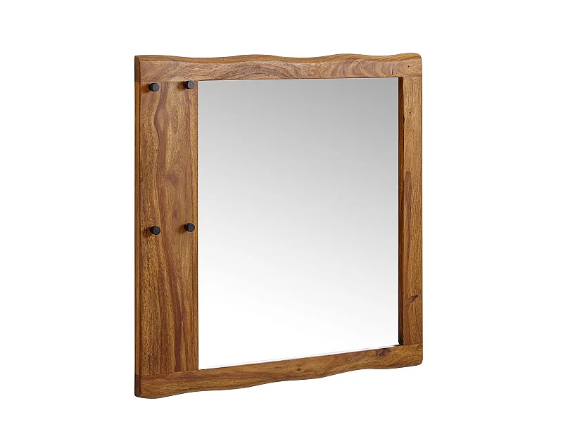 Wandspiegel Flurspiegel Holz Massiv 80x80x3 cm Spiegel Flur Diele Groß